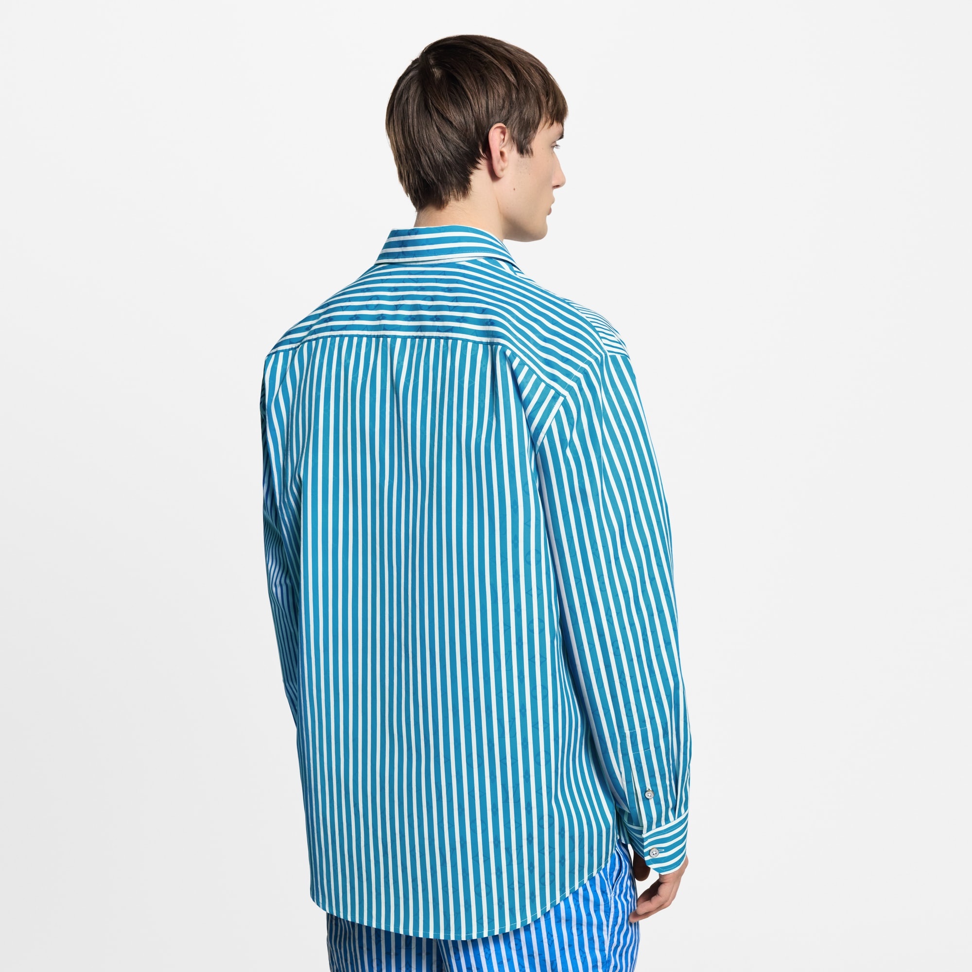 Monogram Patchwork Striped Shirt - 5