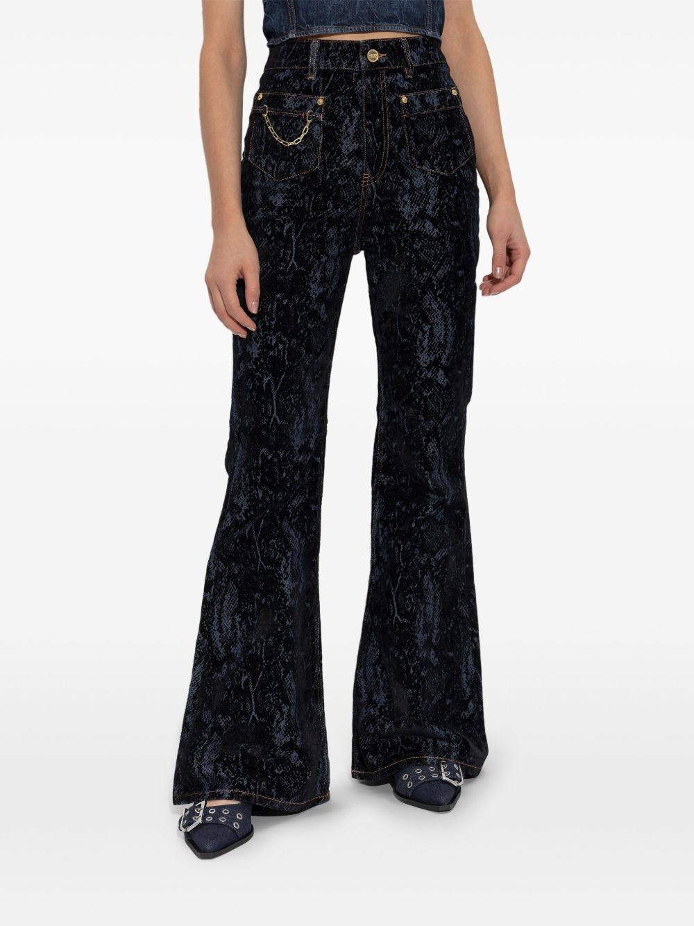 Jeansy flared trousers - 3