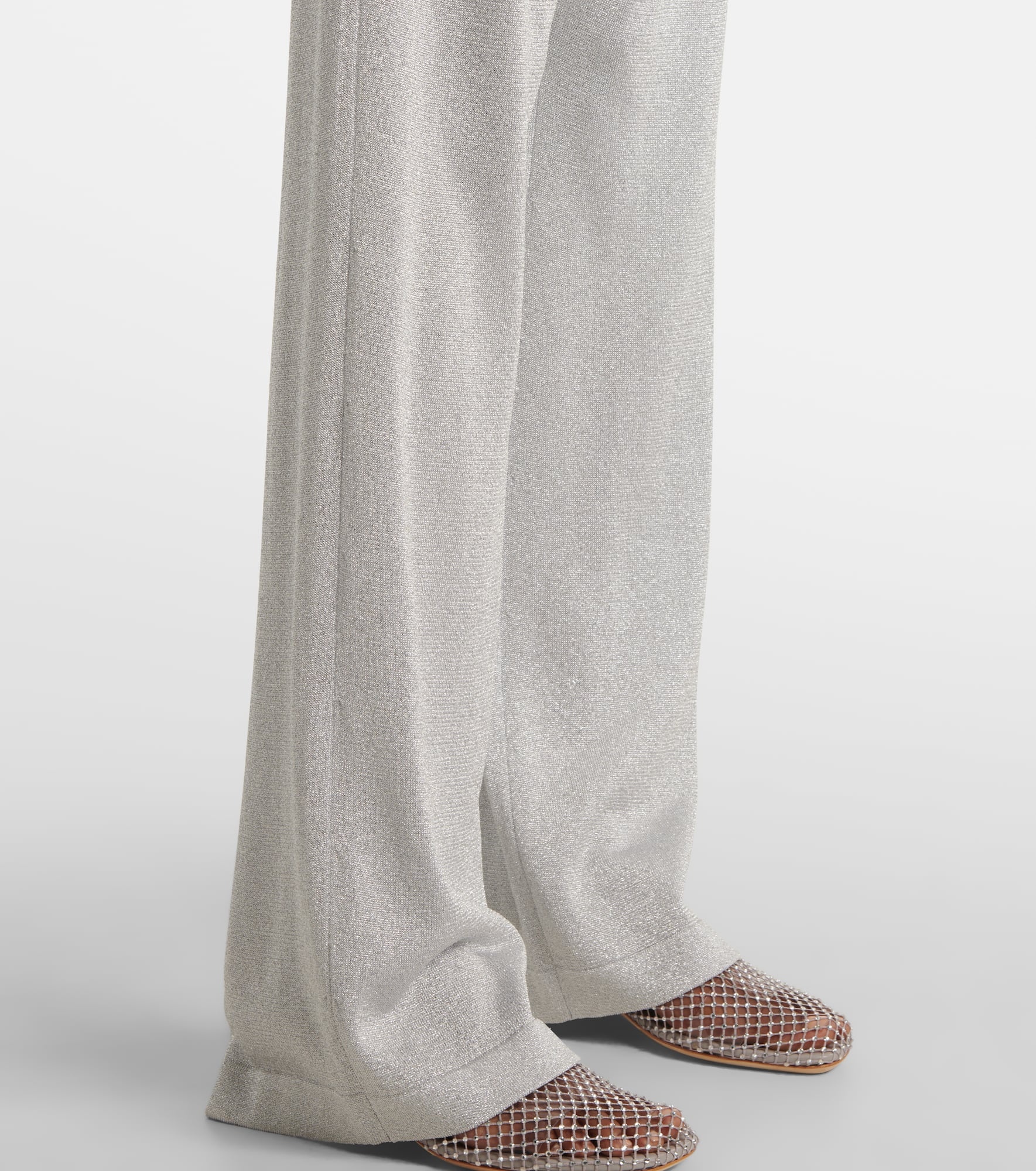 Lamé straight pants - 5