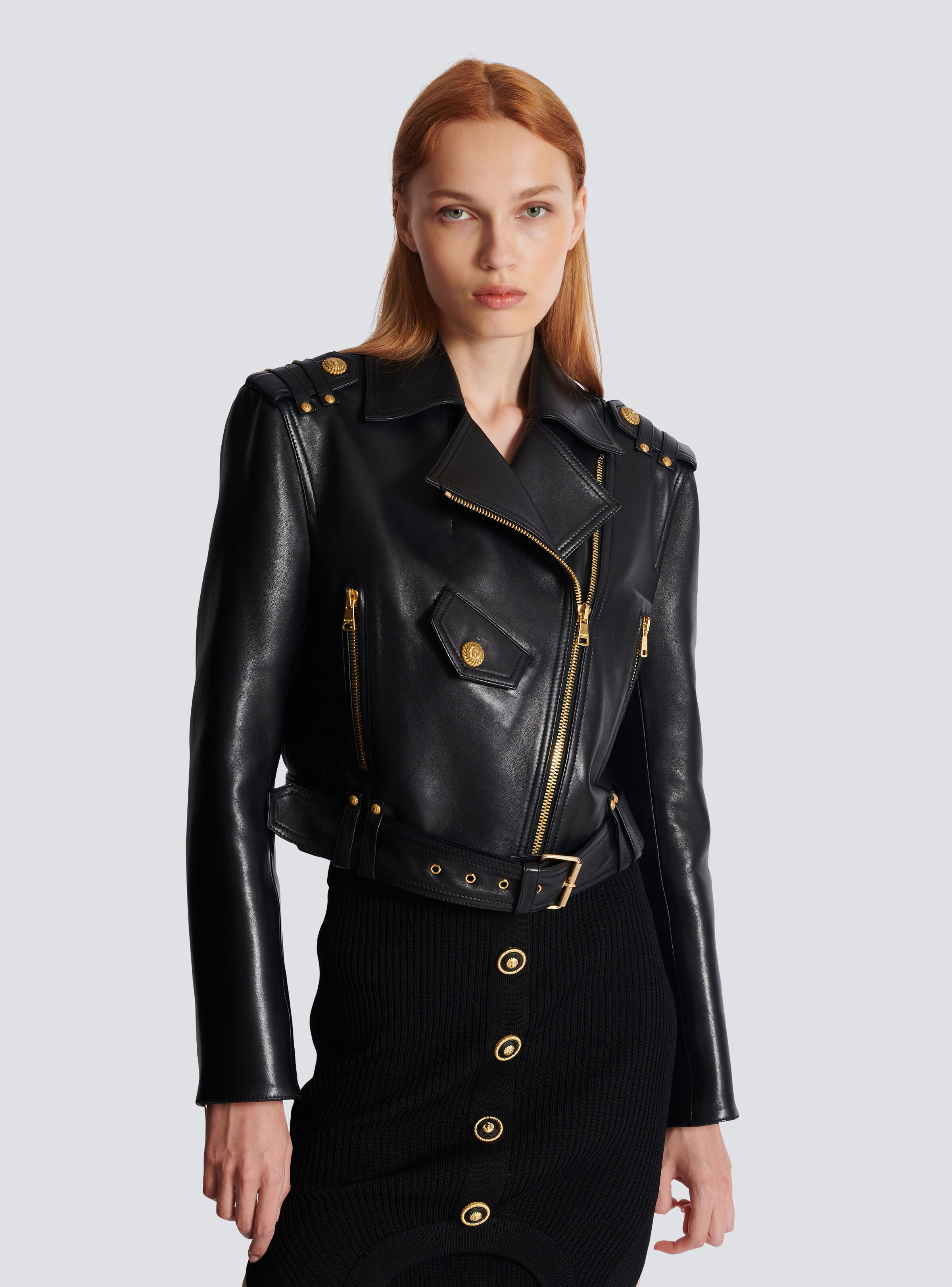☆美品☆ BALMAIN バルマン ピッグレザー ジャケット パイソン ヘビ柄 BALMAIN - 新品 希少 BALMAIN×H&M ライダース ジャケット 羊皮