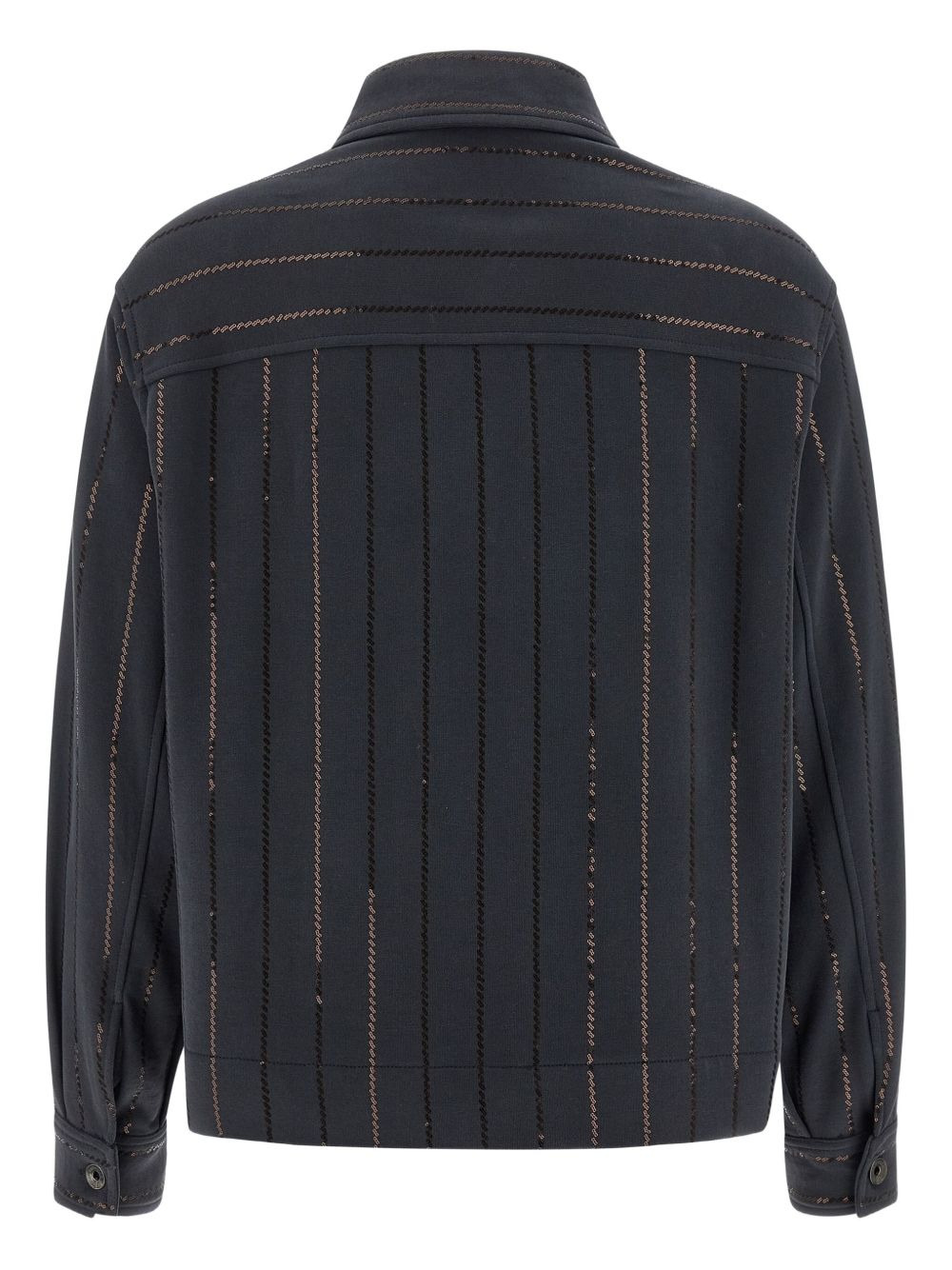 sequin-striped shirt - 2