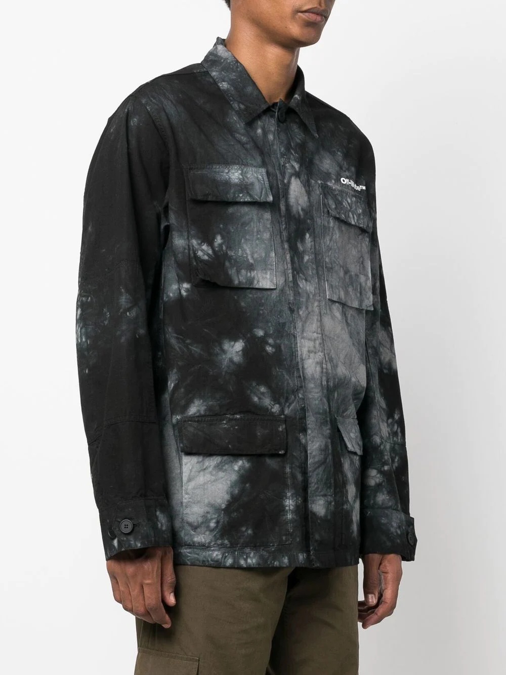 bleach-effect shirt-jacket - 4
