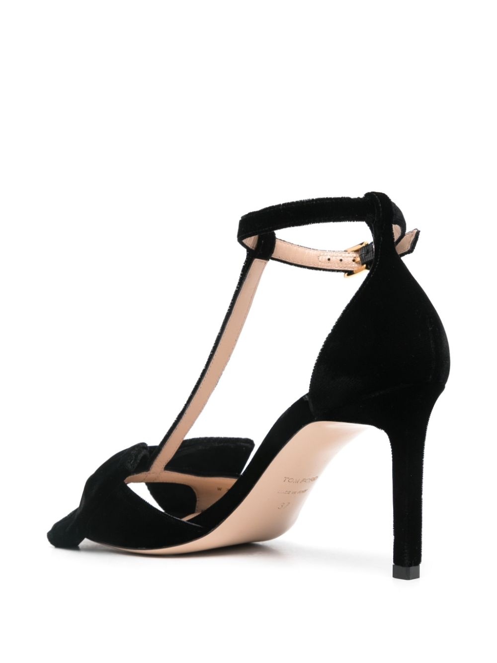 80mm velvet sandals - 3