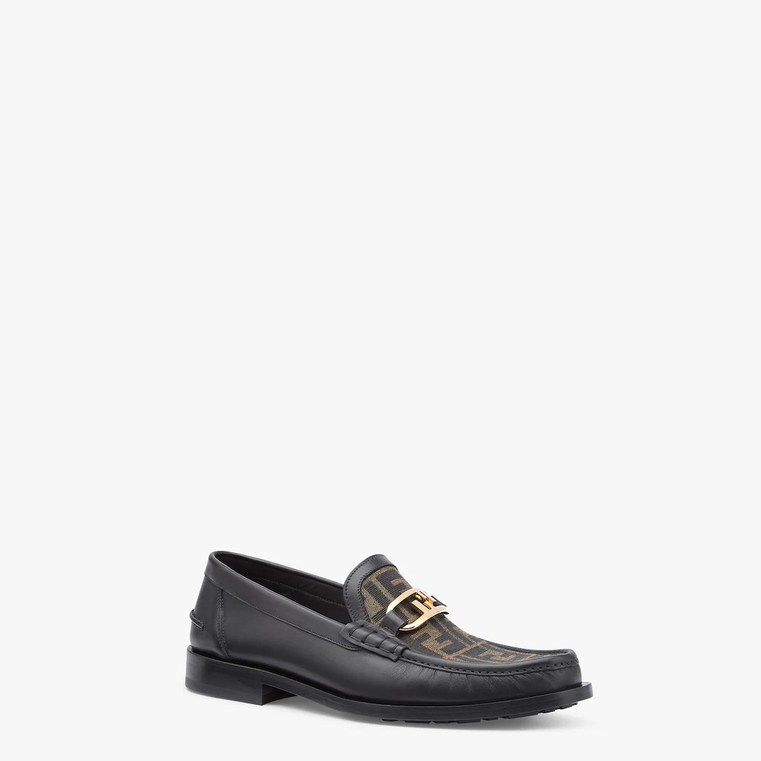 Black leather loafers - 2