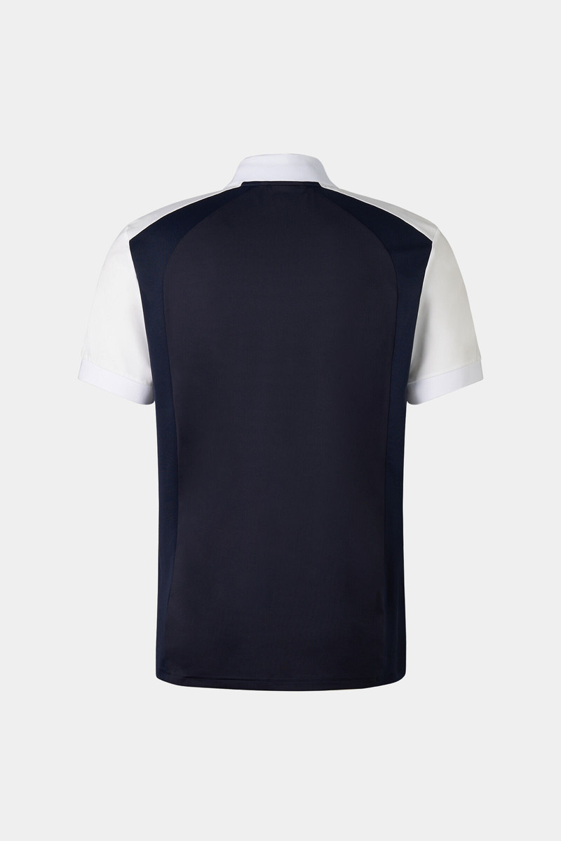 BOGNER Kjell functional short-sleeved top in Navy blue/white outlook