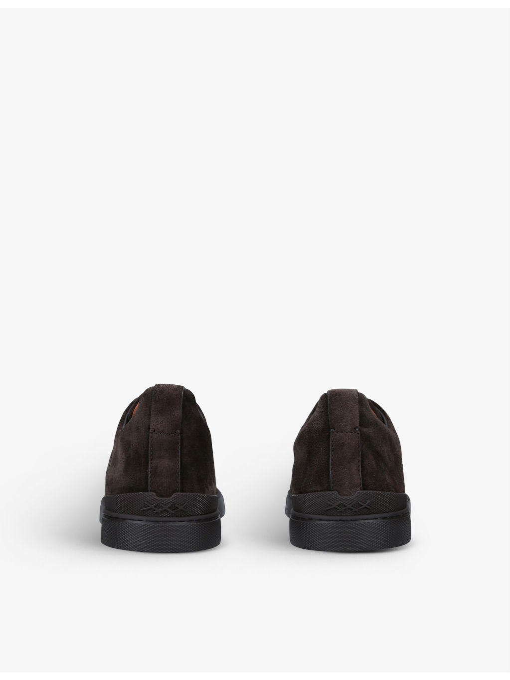 Triple Stitch leather and fabric low-top trainers - 4