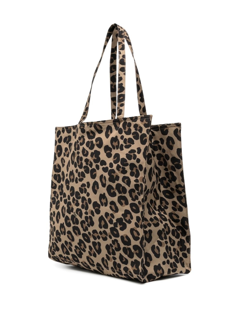 leopard-print tote bag - 3