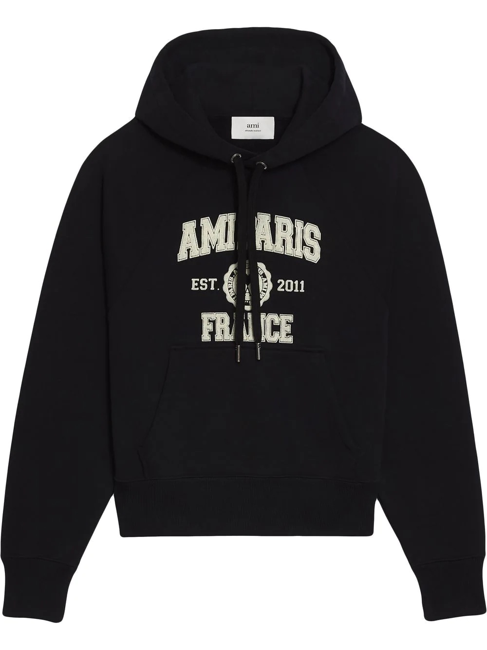 logo-patches drawstring hoodie - 1