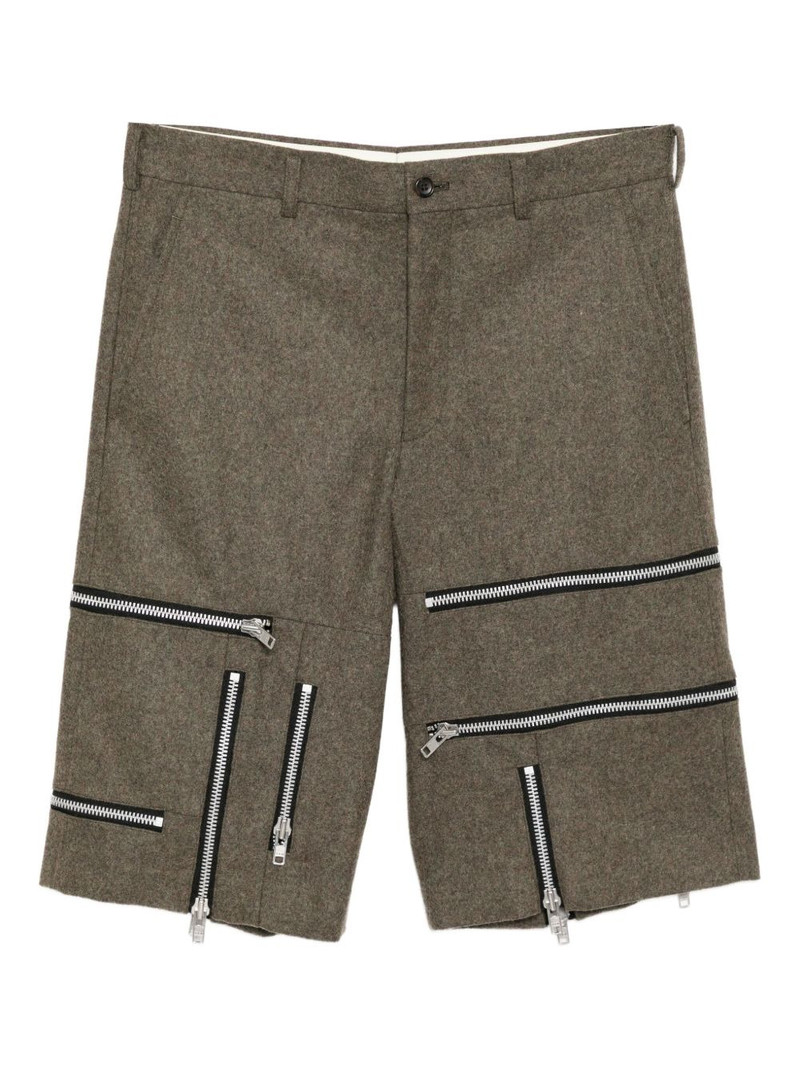 zip-detail shorts 1