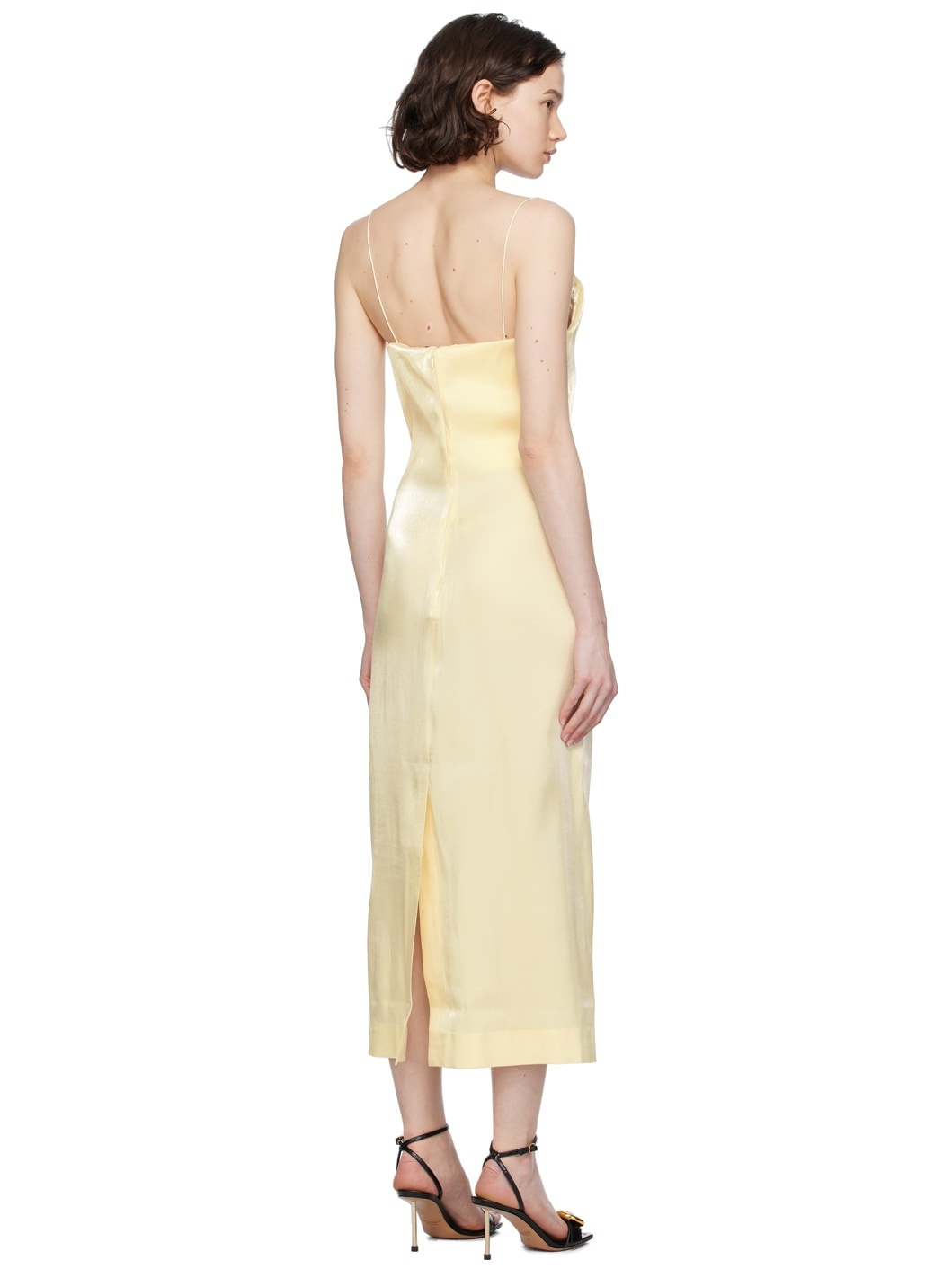 Yellow Les Sculptures 'La robe Carino' Midi Dress - 3