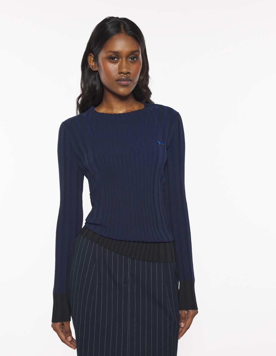 BABY FOX PATCH RIBBED JUMPER - 3