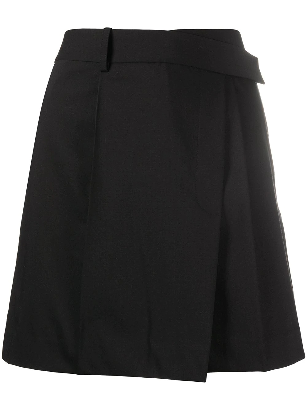 pleated asymmetric skirt - 1