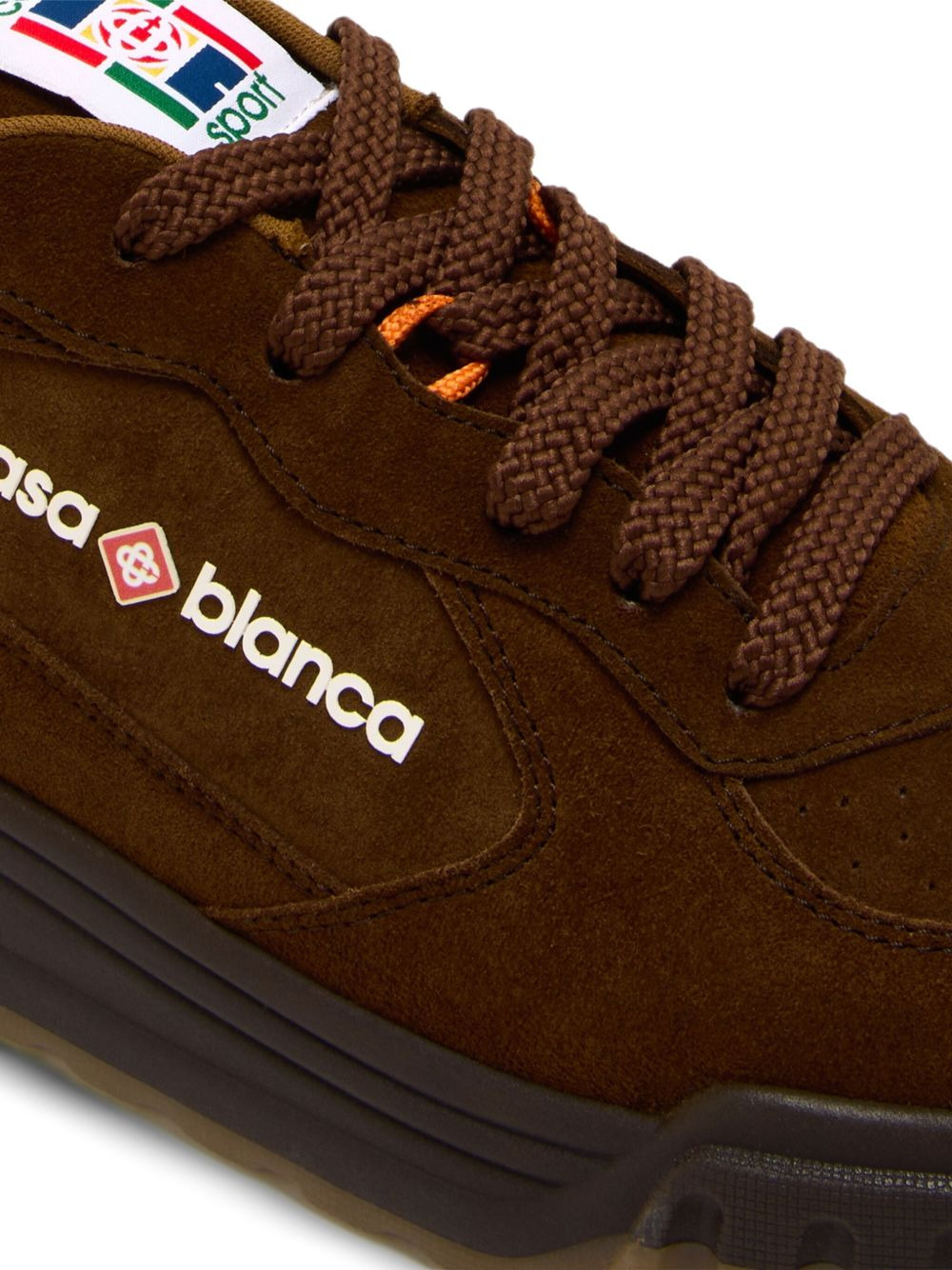suede logo court sneakers - 3