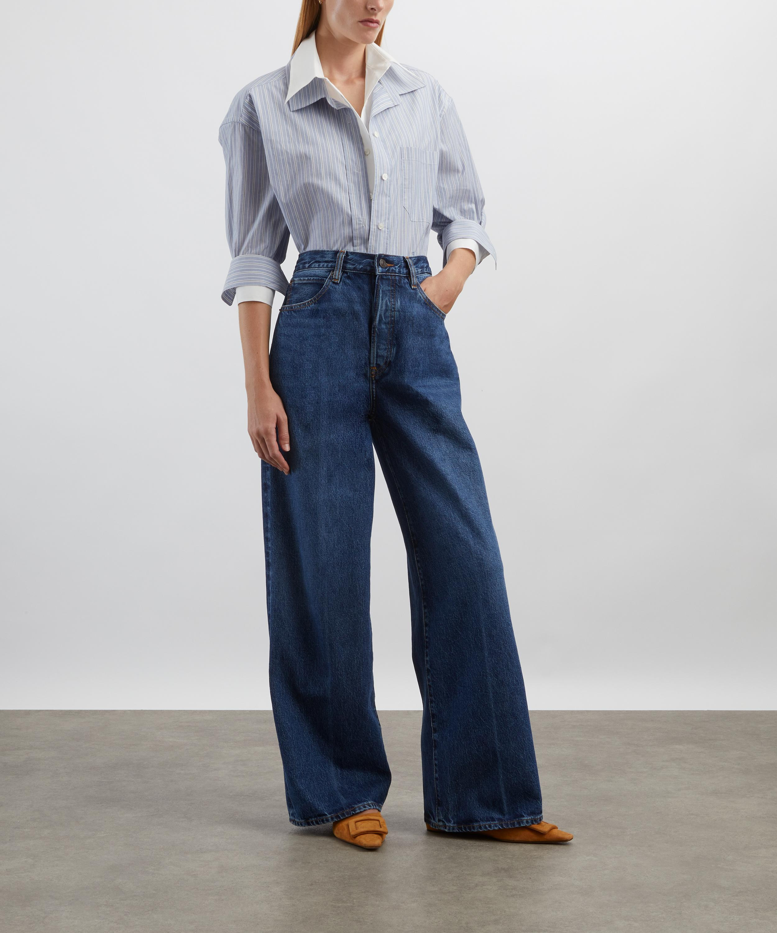 Collegiate High-Rise Wide Jeans in Galactic - 2