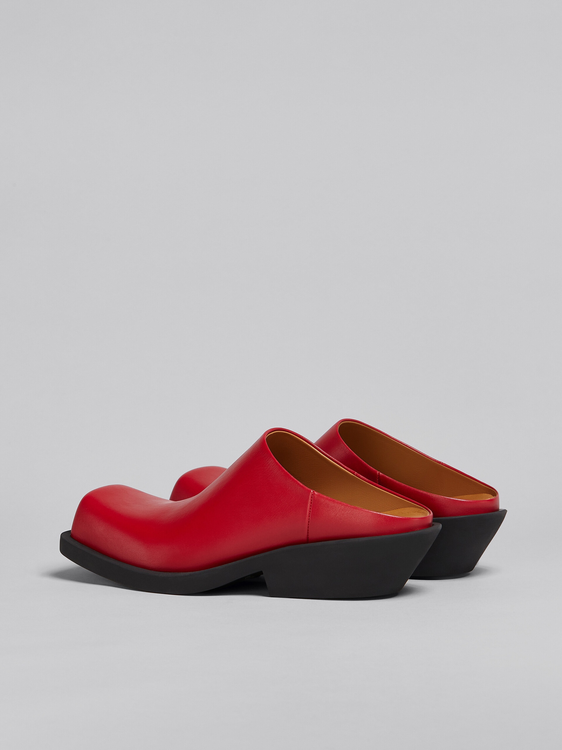 RED LEATHER SABOT - 3