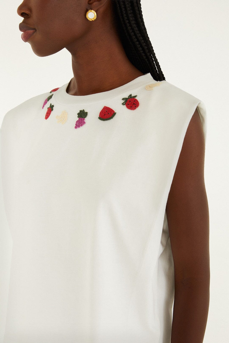 FARM RIO Off-White Fruits T-Shirt outlook