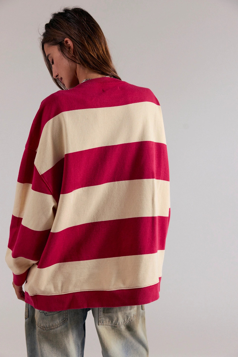We The Free Classic Striped Oversized Crewneck 3