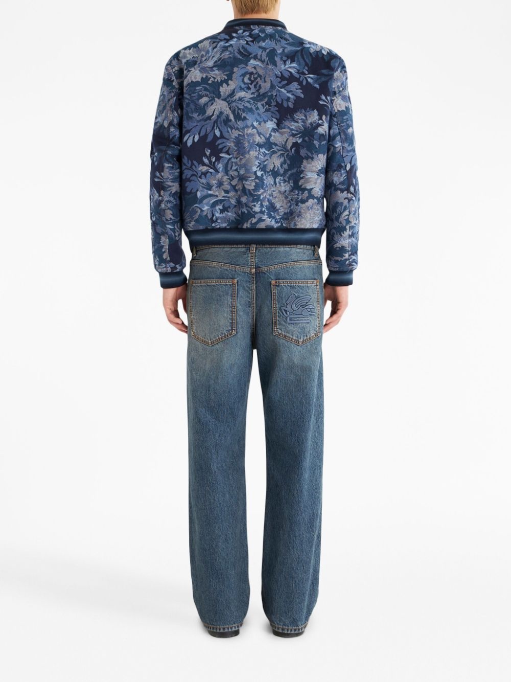 patterned-jacquard bomber jacket - 3