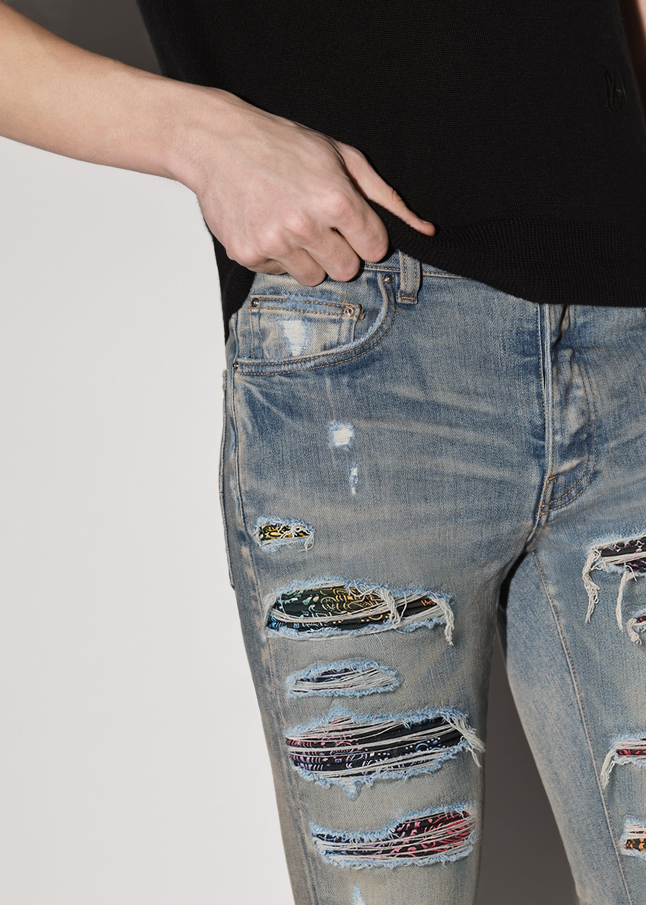 RAINBOW PAISLEY THRASHER JEAN - 5