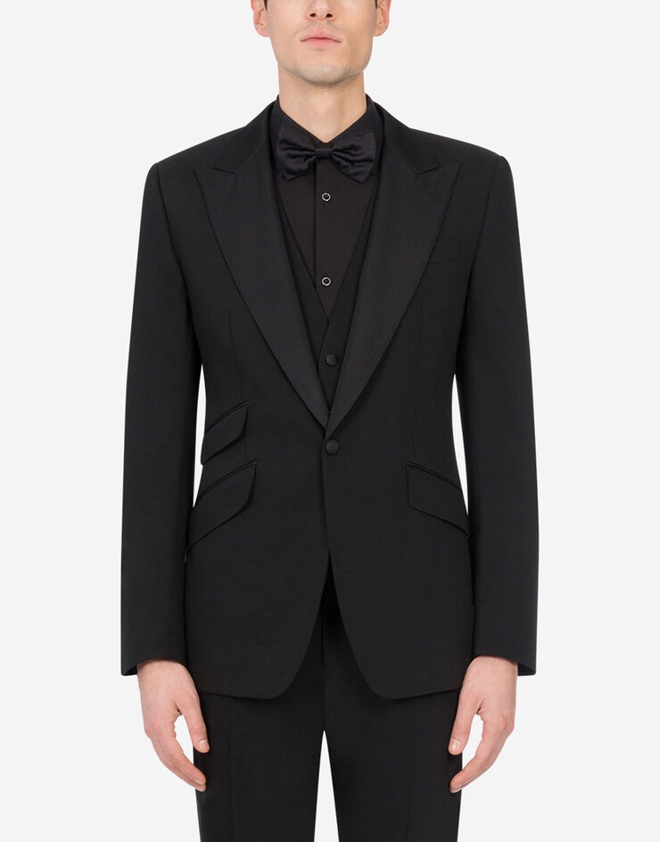 Sicilia-fit tuxedo suit in stretch wool - 4