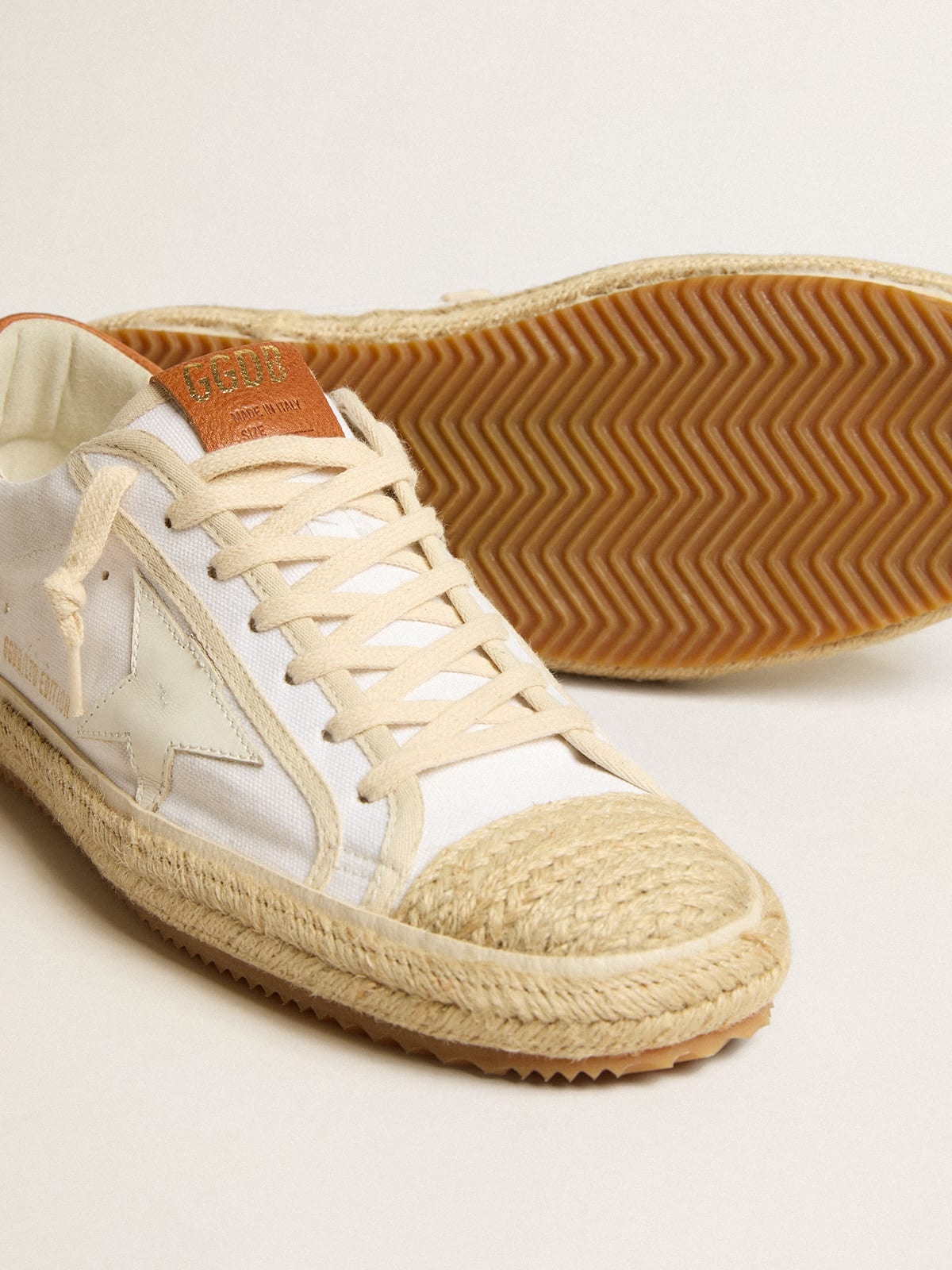 ★人気★【Golden 】★Superstar canvas men's sneakers★ Men's Super-Star in white leather with midnight-blue canvas