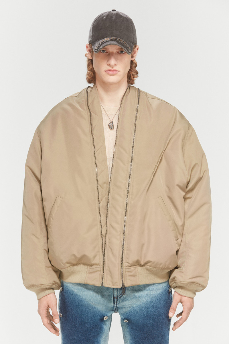 DOUBLE ZIP PINCHED LOGO BOMBER 3