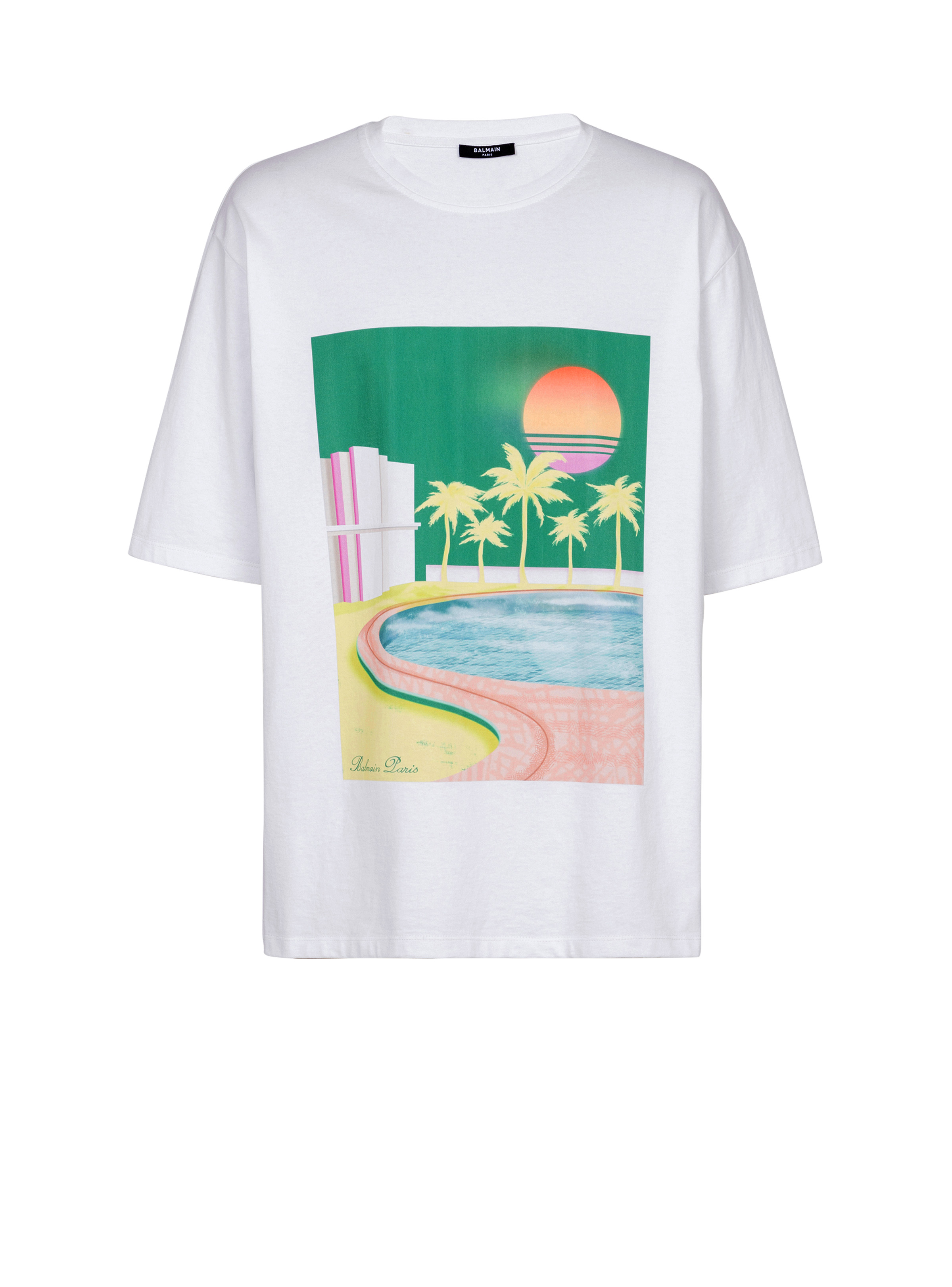 Loose Balmain Postcard printed T-shirt - 1