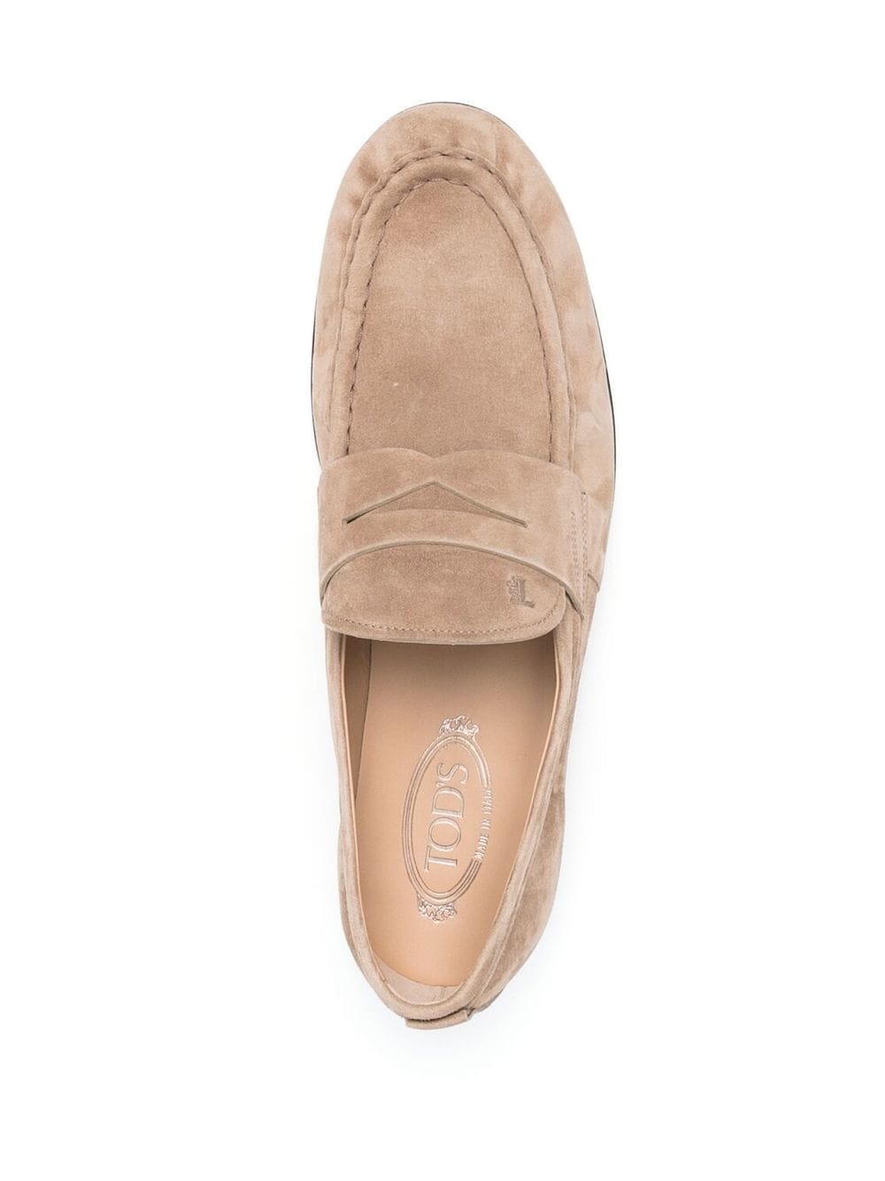 embossed-logo detail loafers - 4