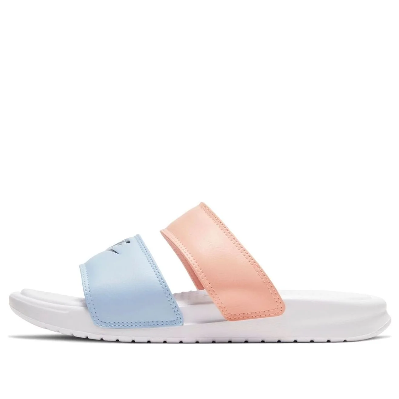 (WMNS) 나이키 Benassi 듀오 울트라 슬라이드 화이트 / 블루 / 핑크 819717-109 - 1