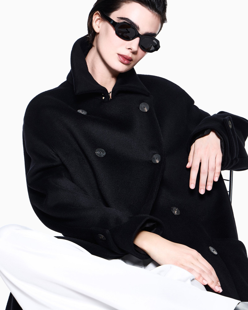 OVERSIZED DOUBLE-BREASTED COAT IN DOUBLE CASHMERE WITH LAPELS 3