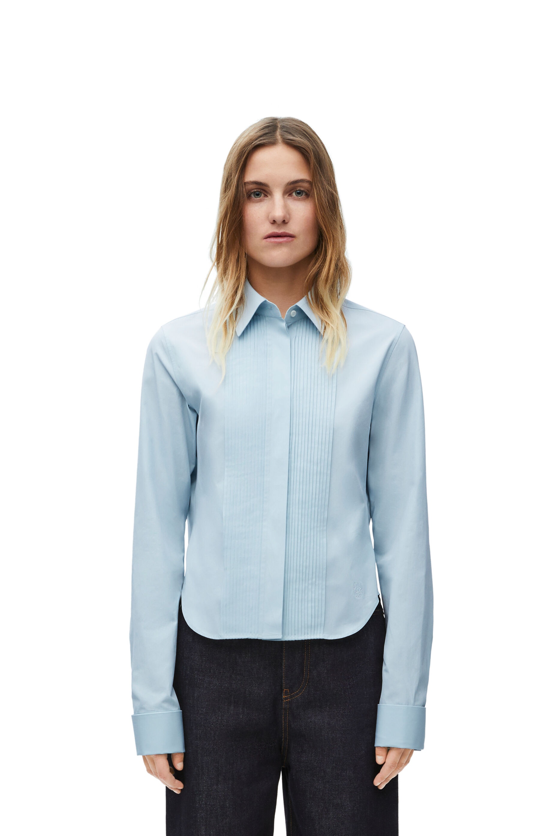 Pleated shirt in cotton - 3