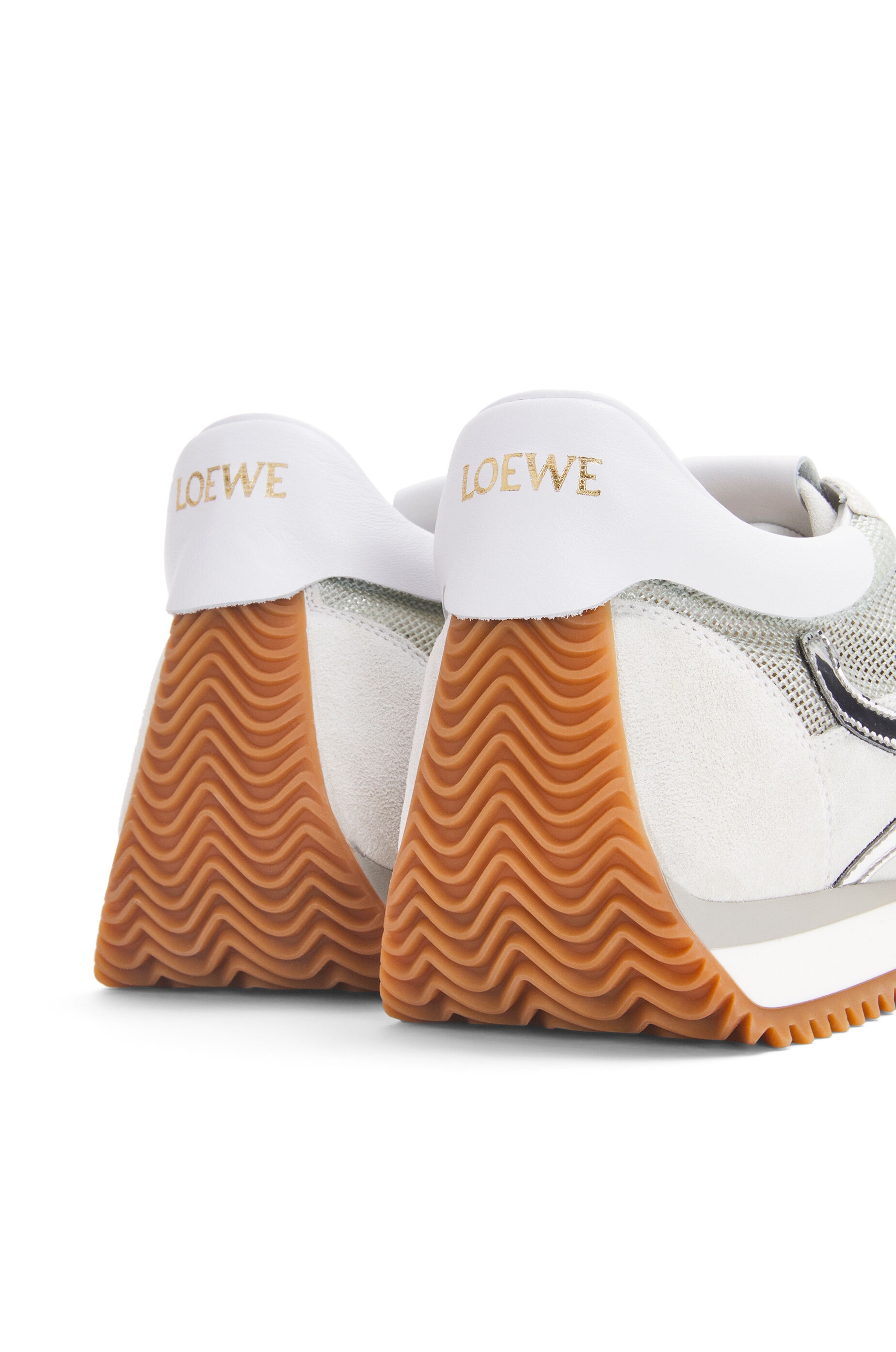 Flow runner in technical mesh and suede - 4