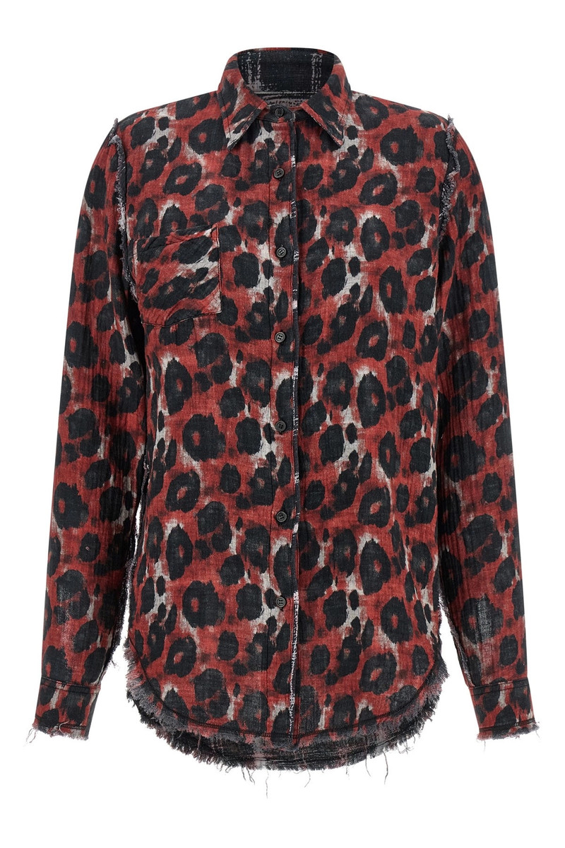 R13 Fringed hem reversible shirt outlook