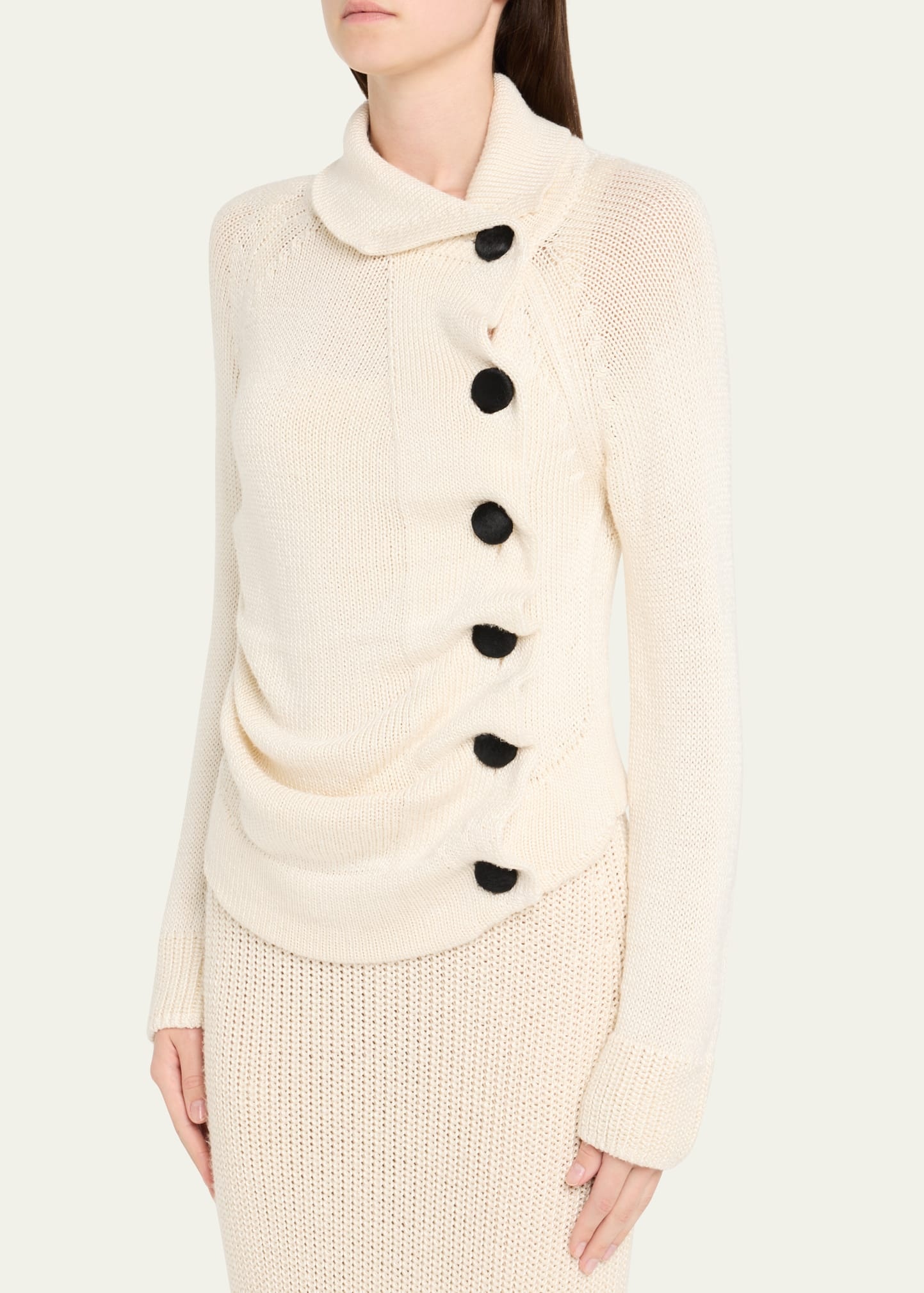 Lorrai Silk Knit Cardigan - 4