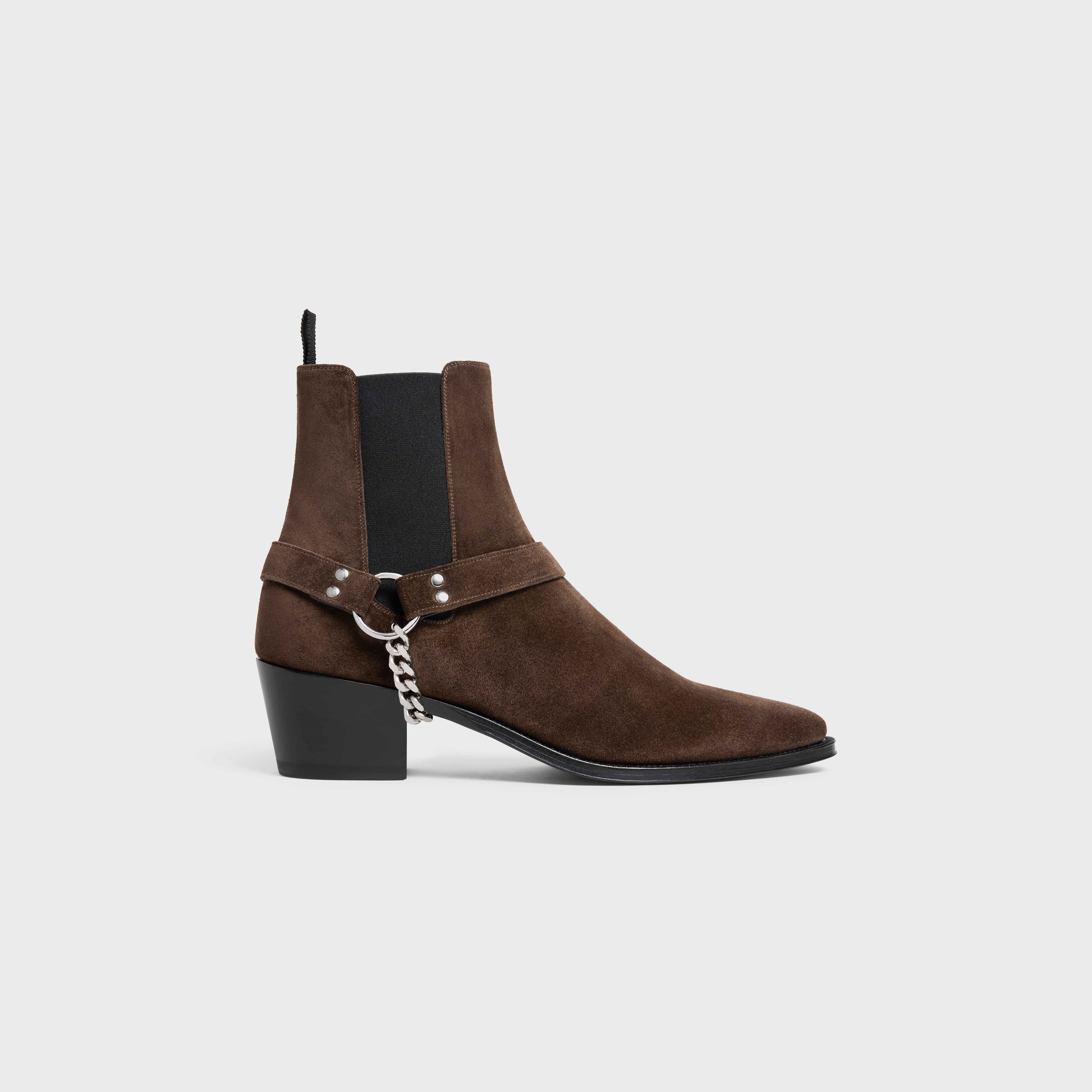 CELINE CAMARGUE Biker chelsea boot in Suede Calfskin - 1