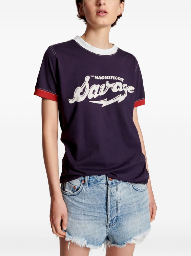 ONE TEASPOON letter-print T-shirt outlook