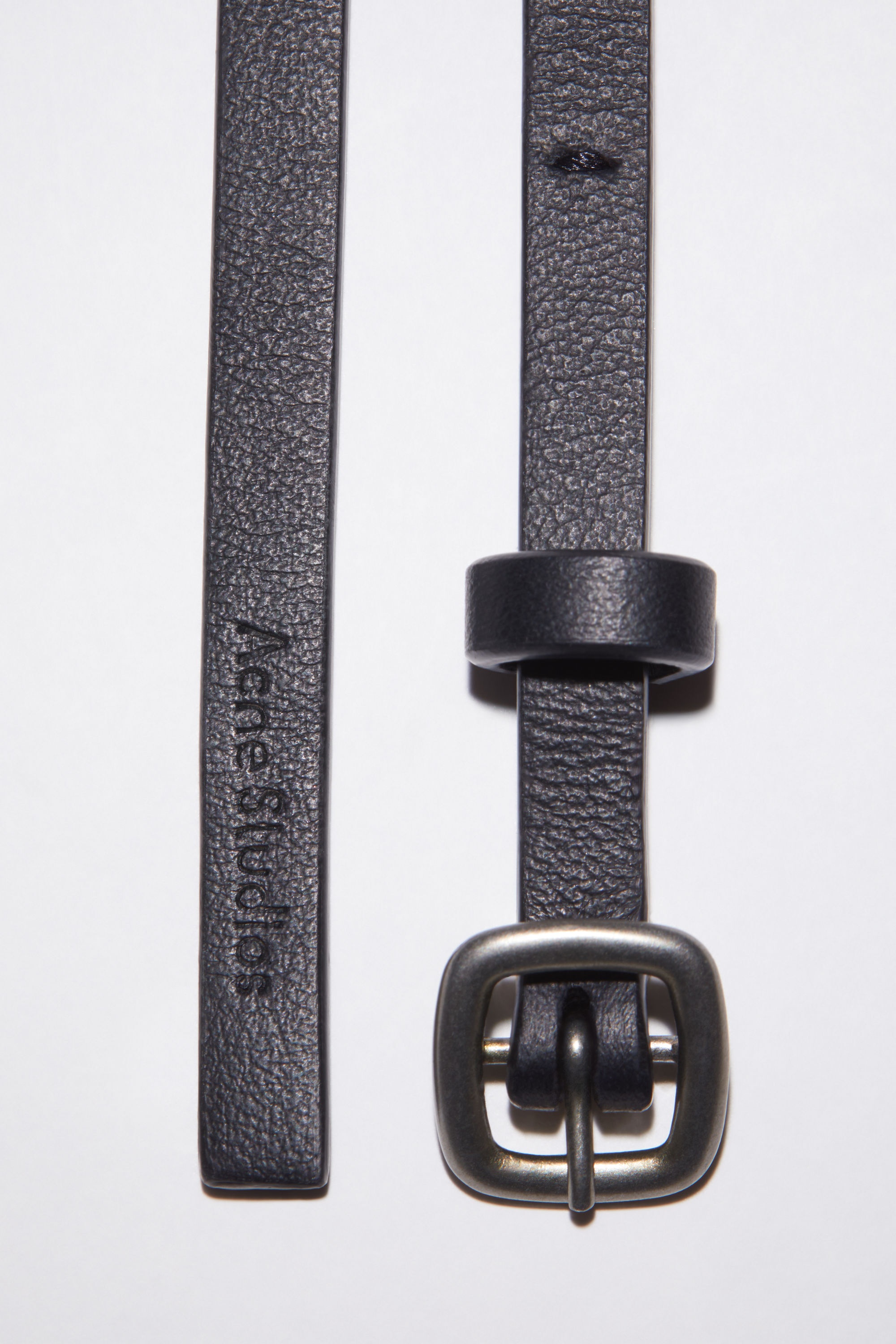 Thin buckle belt - Black - 4