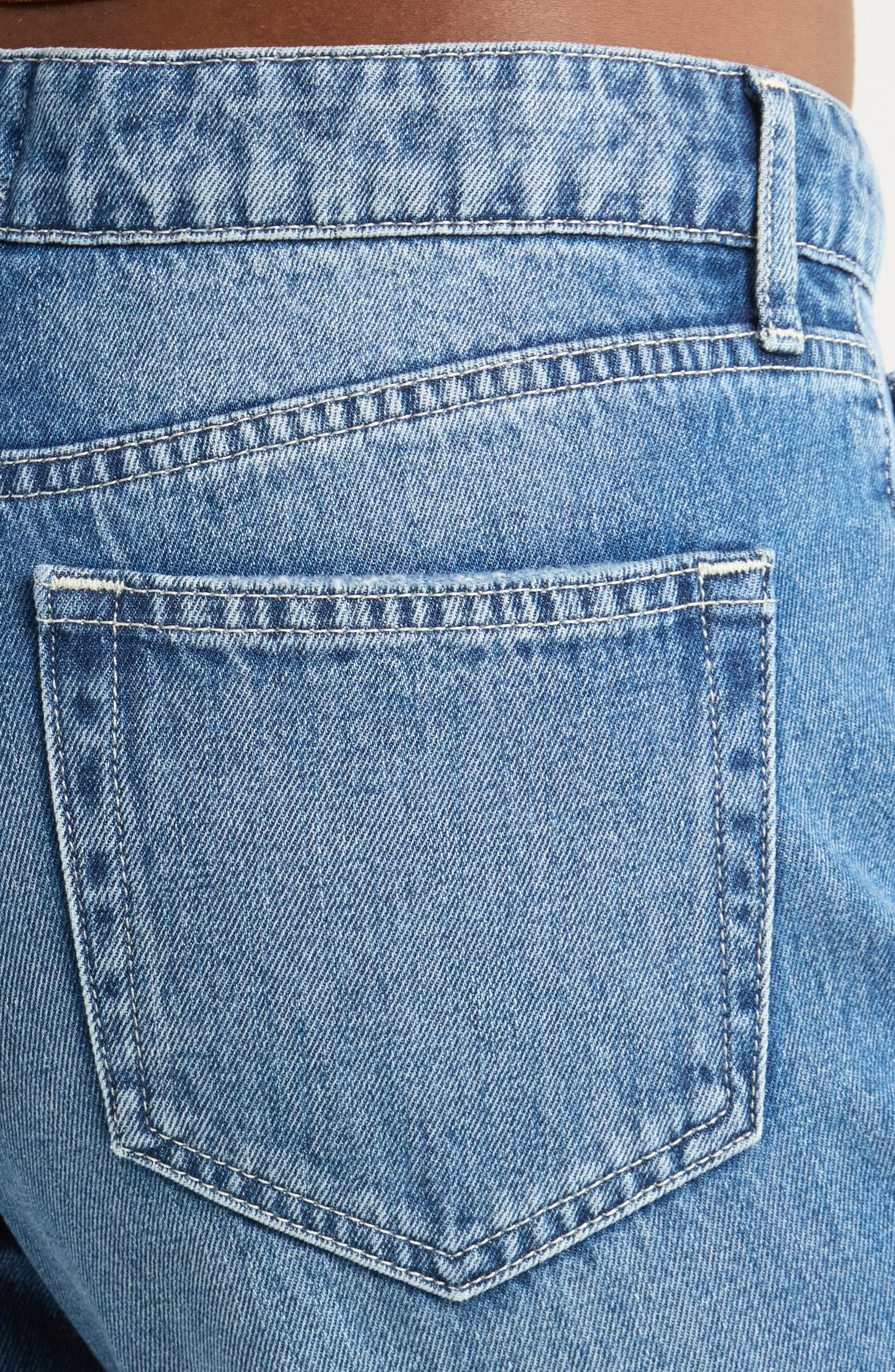 L'AGENCE Nevia Low Rise Slouch Straight Leg Jeans in Woodrow Destruct at Nordstrom - 4