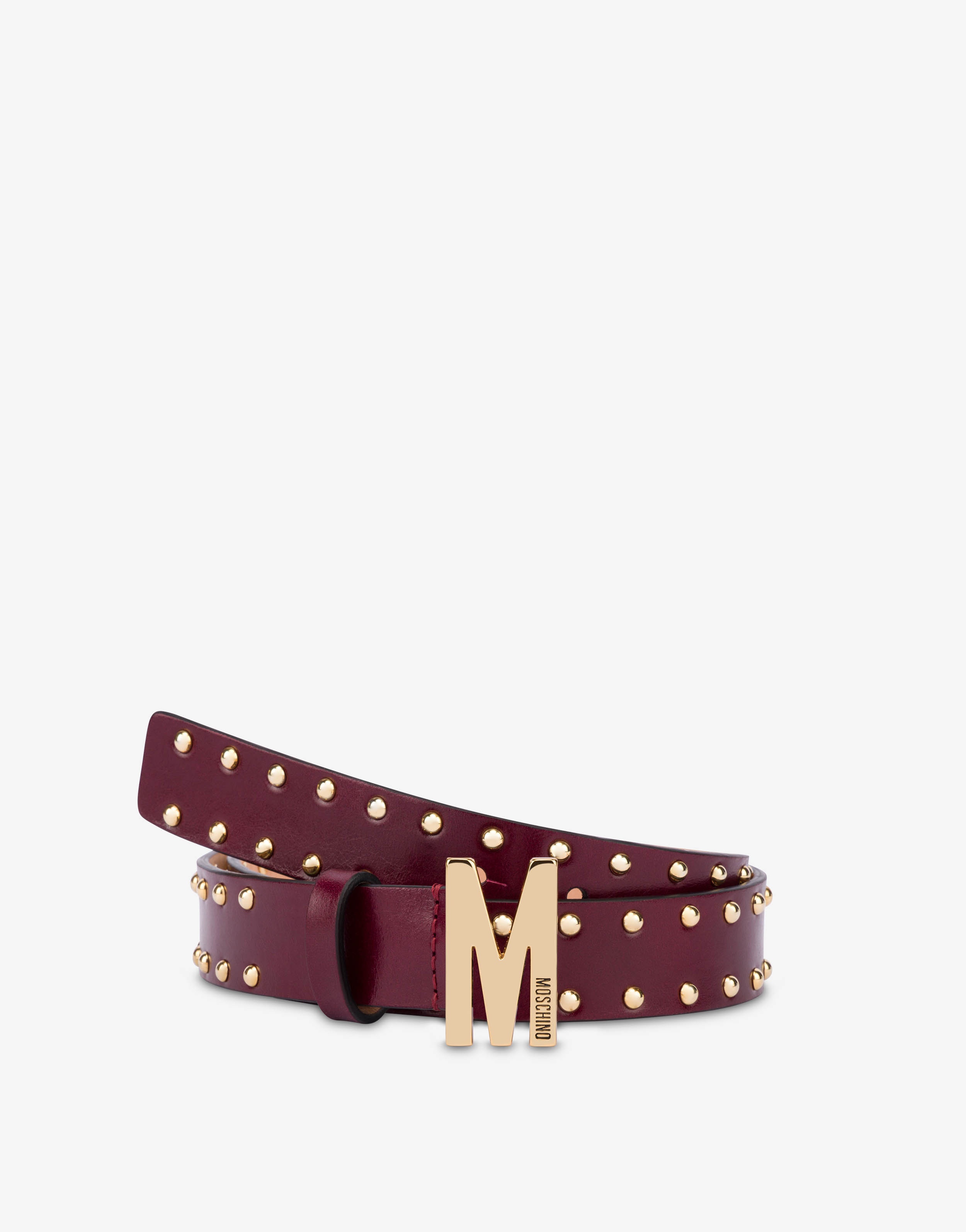 GOLD STUD CALFSKIN M BELT - 3