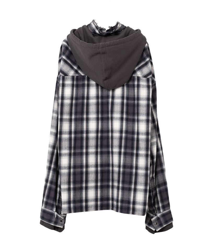 Hoodie Combine Checkered Shirt 26