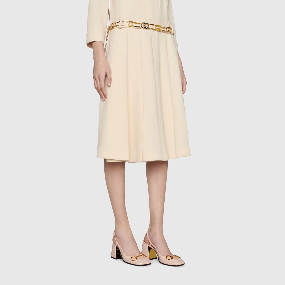 Gucci Horsebit Leather Slingback Pumps - 4