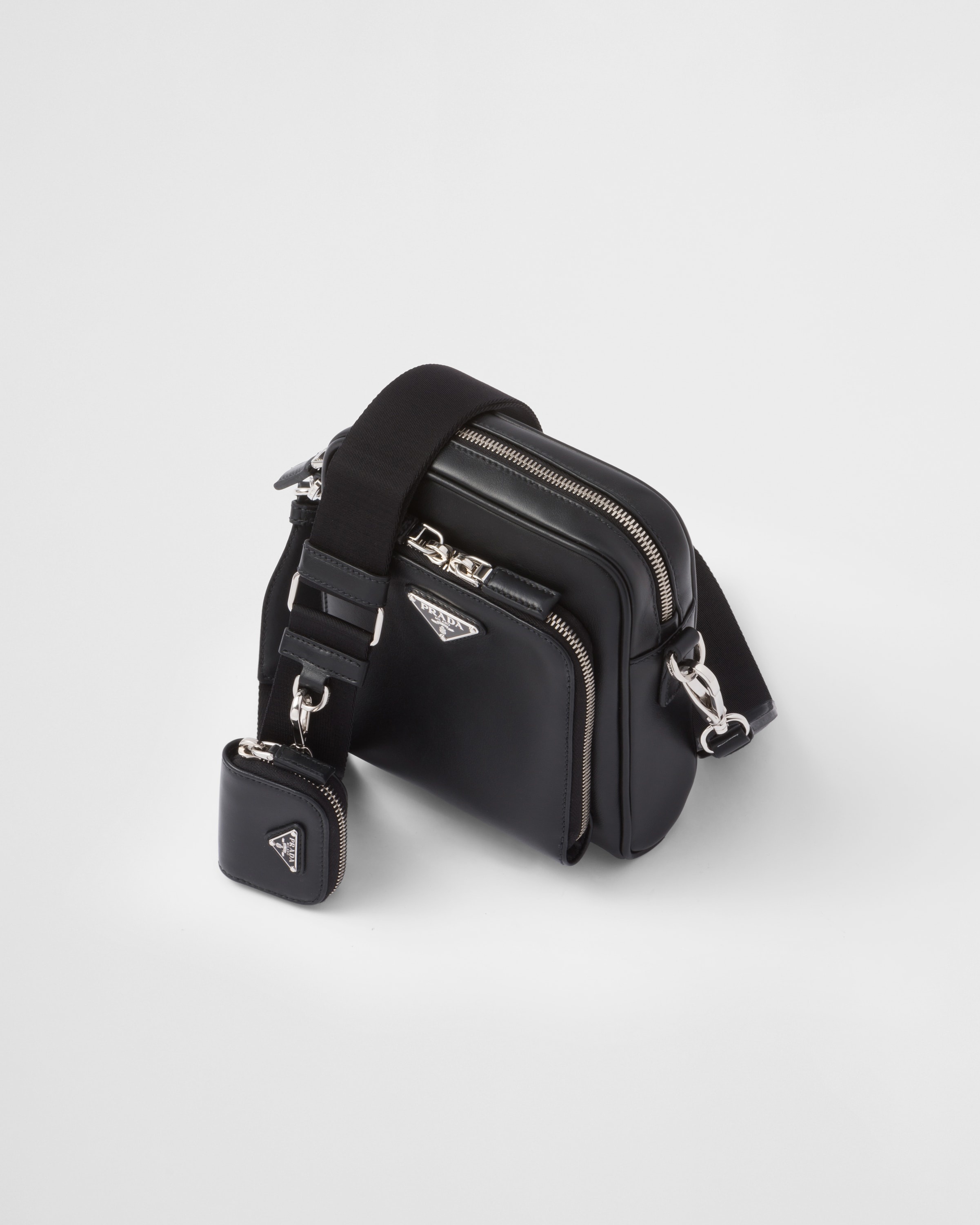 Prada Leather shoulder bag with pouch | REVERSIBLE