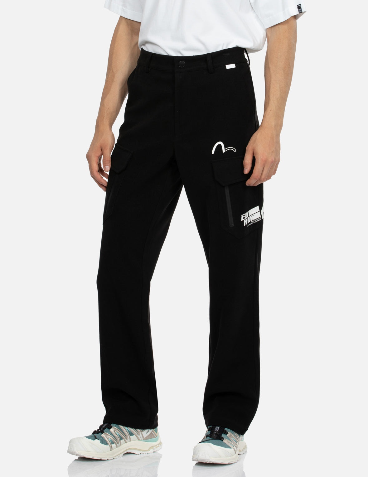 Logo and Seagull Print  Regular Fit Pants - 7