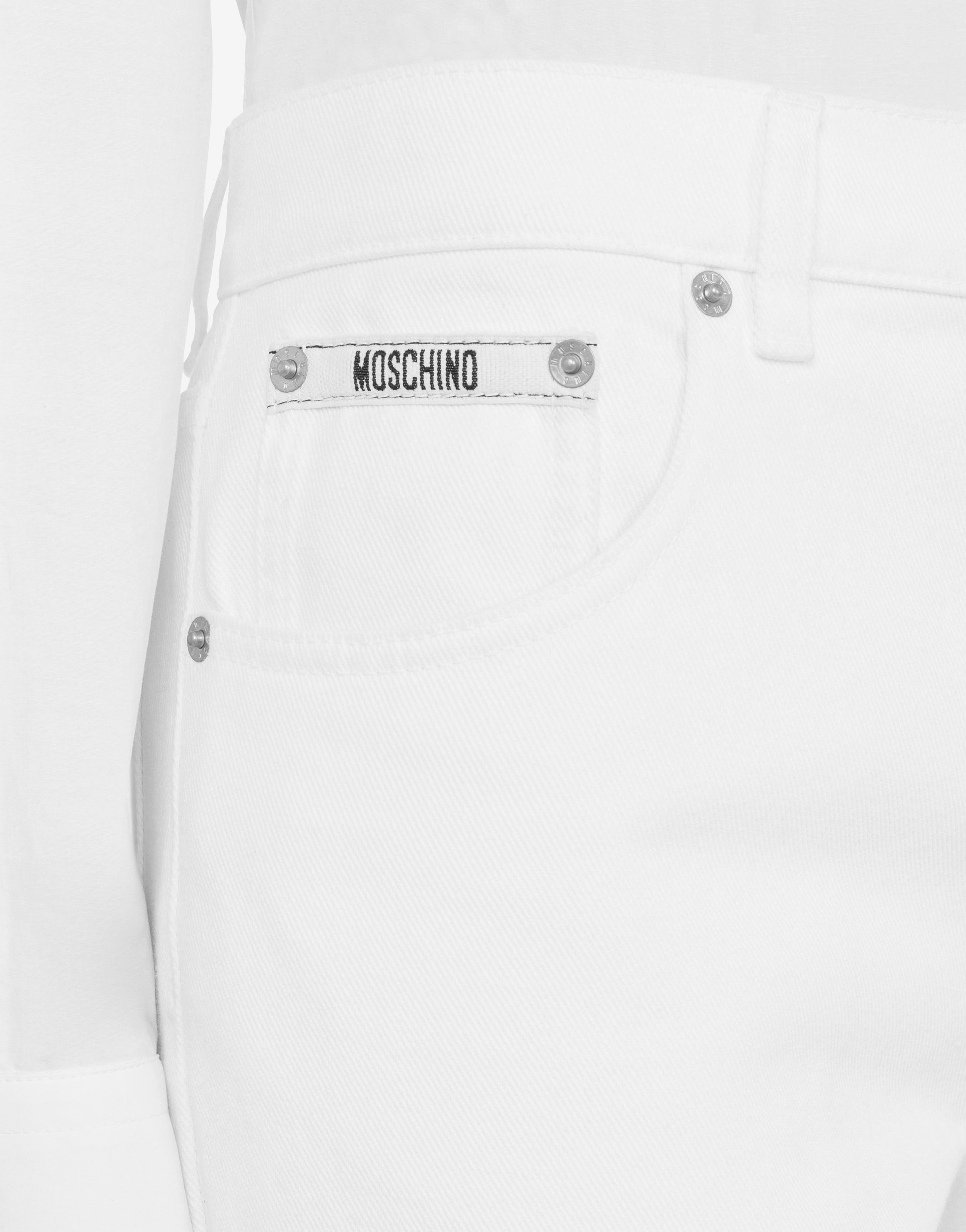 CROPPED COTTON BULL TROUSERS - 4