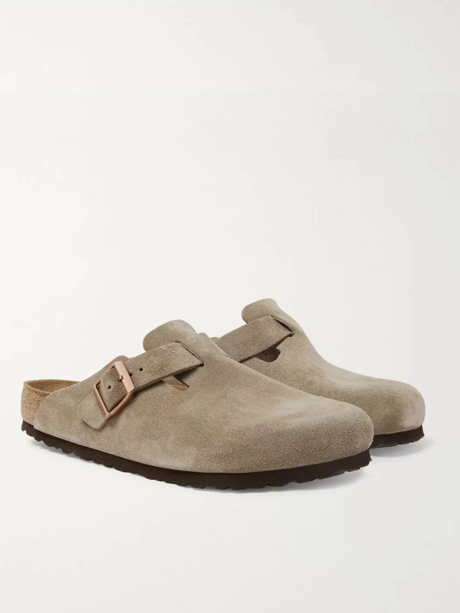 Boston Suede Clogs Taupe - 3