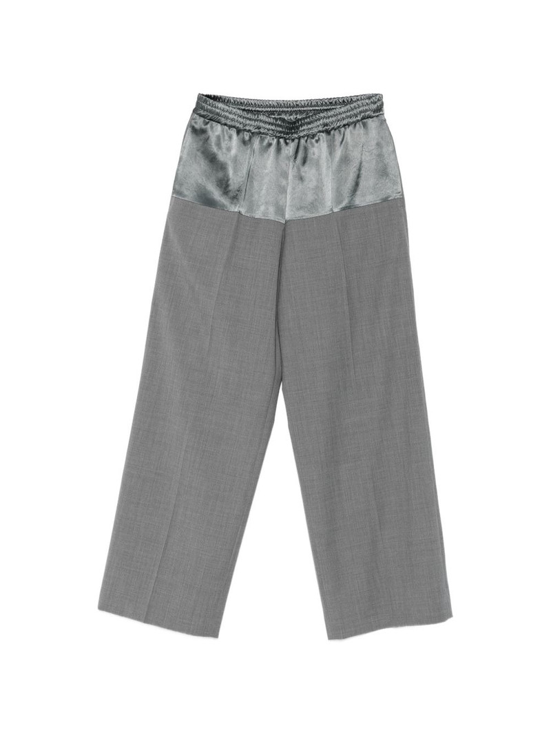 panelled elasticated-waist trousers 1