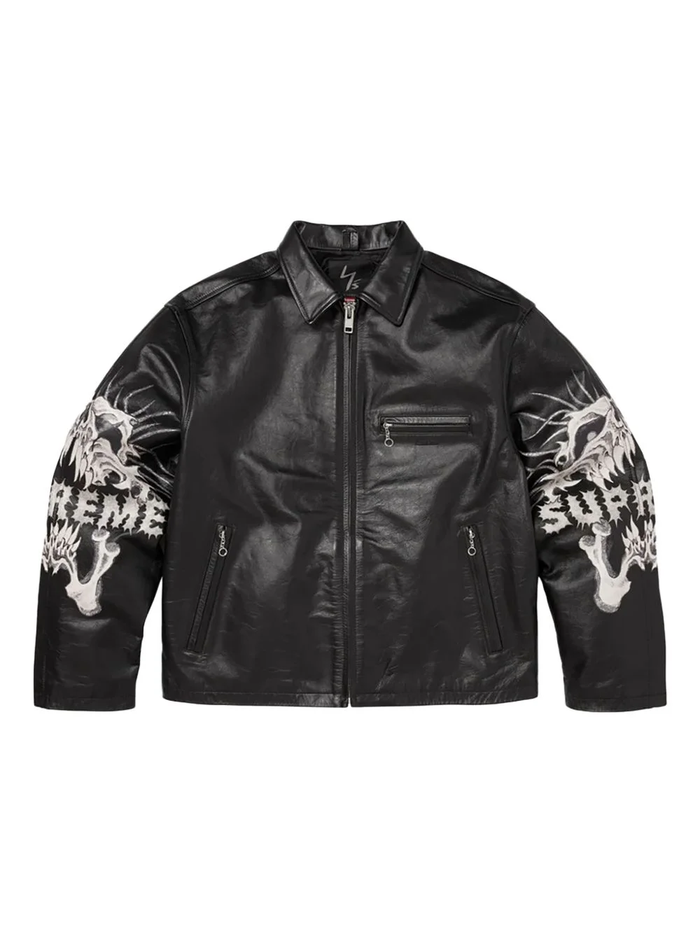 x Yohji Yamamoto leather jacket - 1