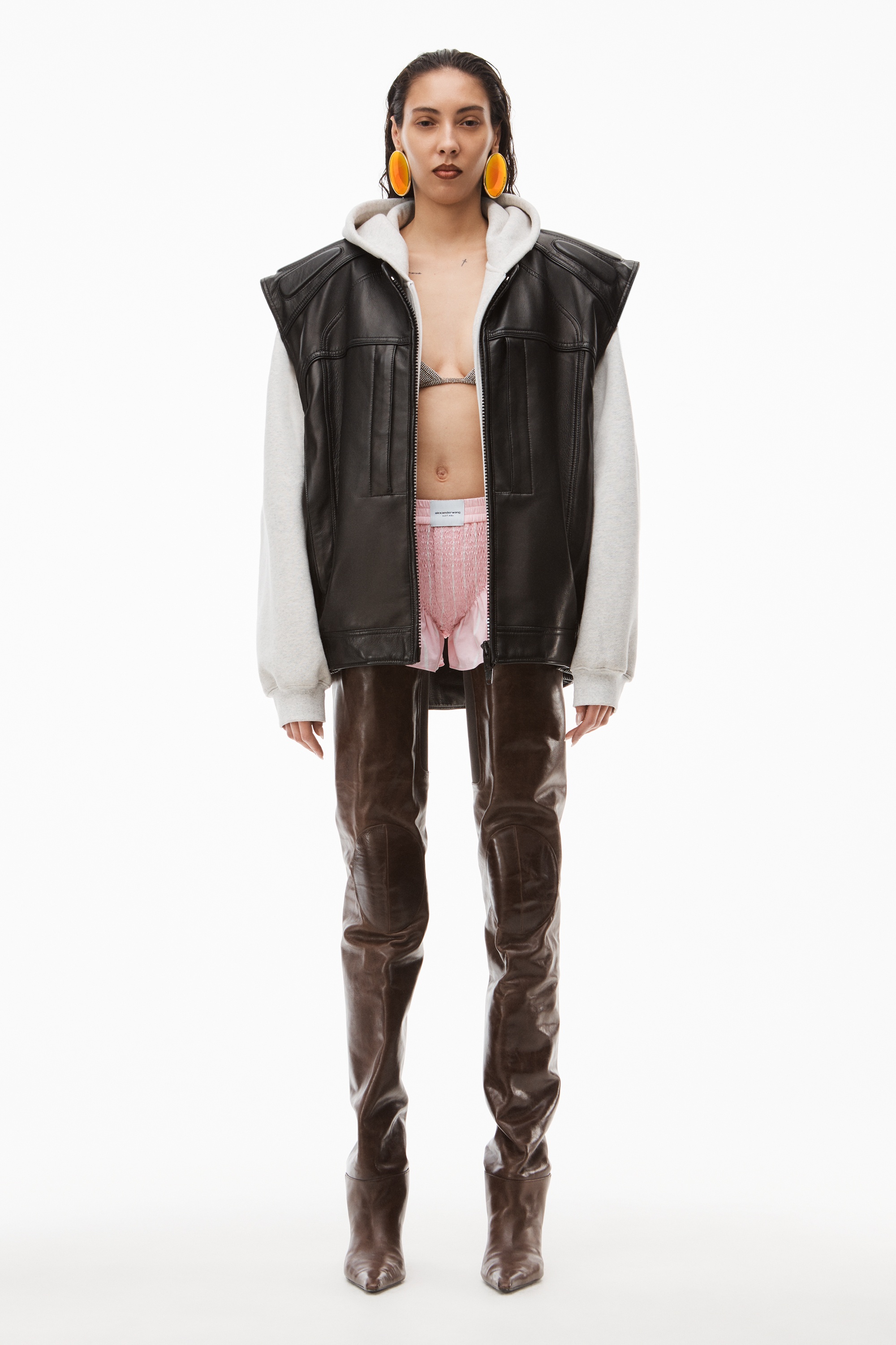 OVERSIZED MOTO VEST IN BUTTERY LEATHER - 2