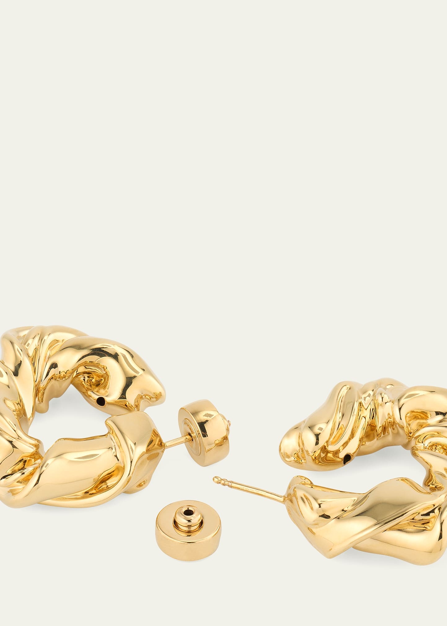 Folded Hoop Earrings - 4