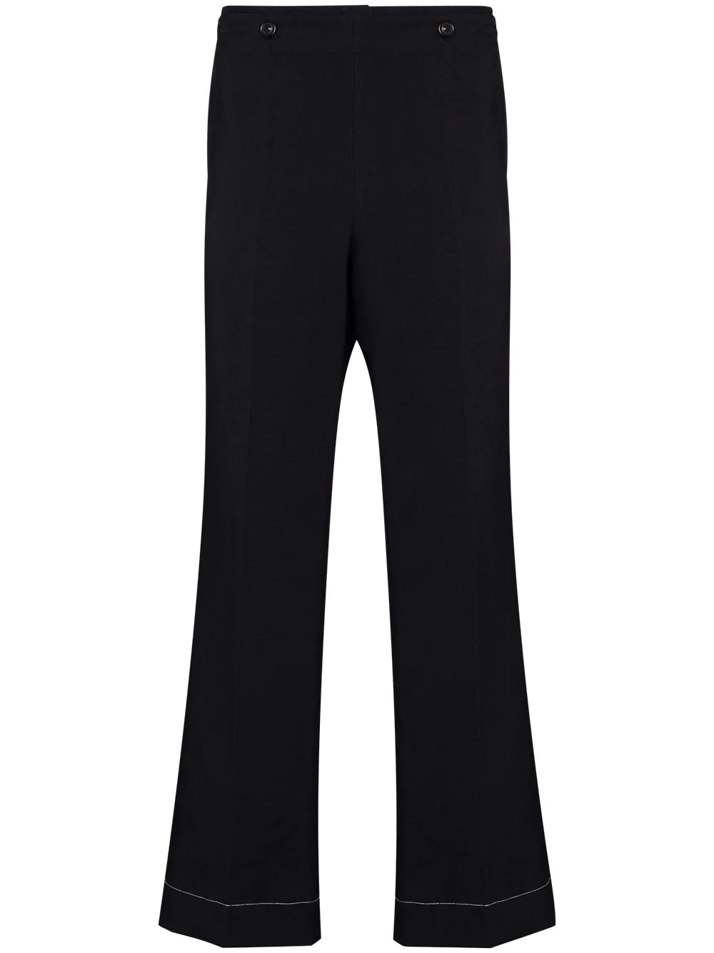 naval wide-leg trousers - 1